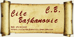 Ćile Bajkanović vizit kartica